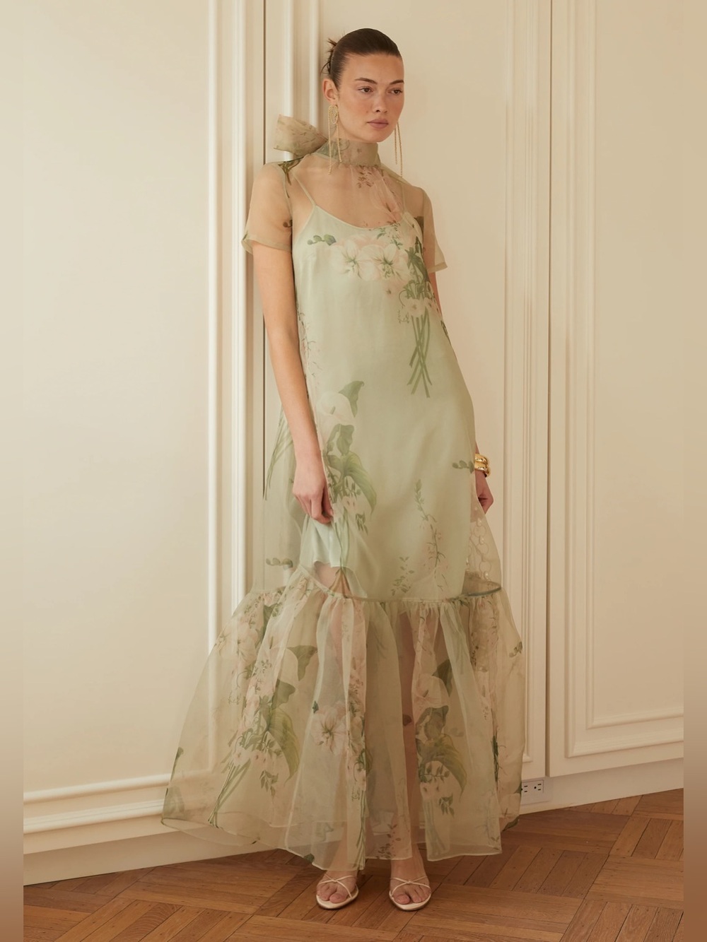 CAARA Melody Dress in Mint Blossom, FEW MODA | Size L